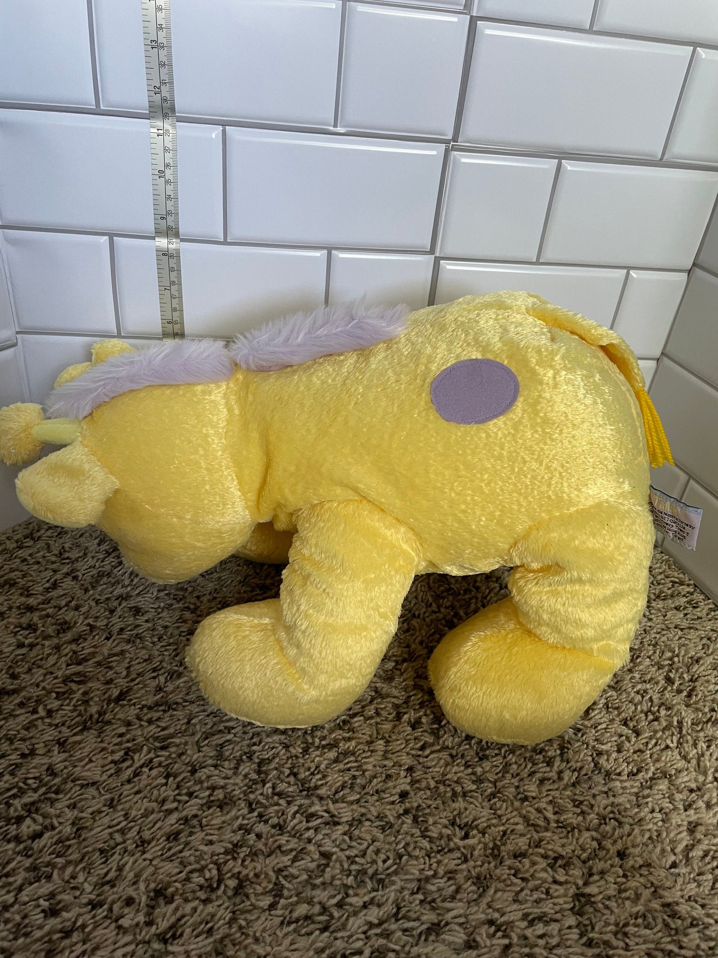 Tri Russ Tallie Yellow Giraffe Plush with purple mane and spots Made for Target