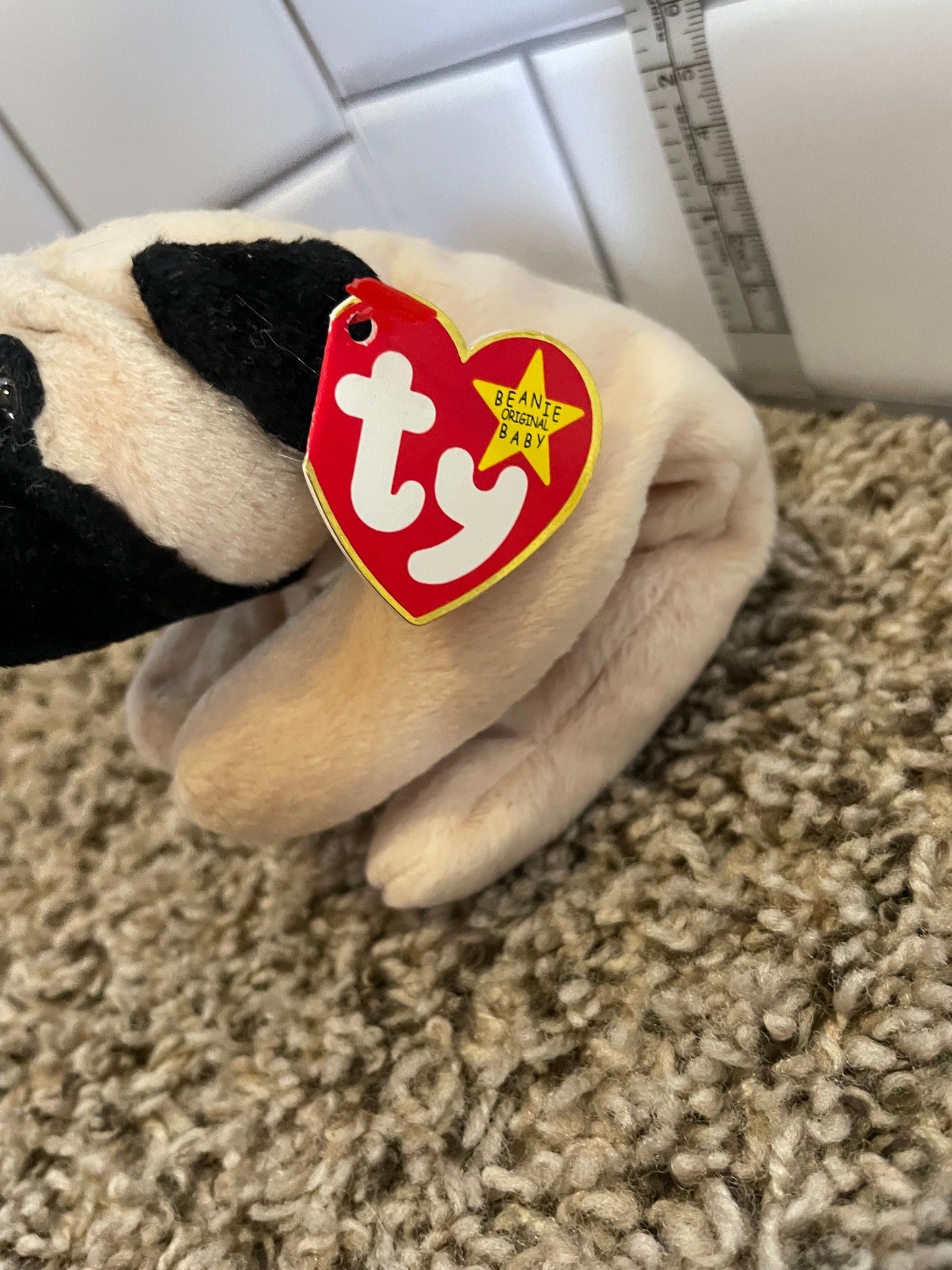 Ty beanie babies Pugsley pug plush NWT