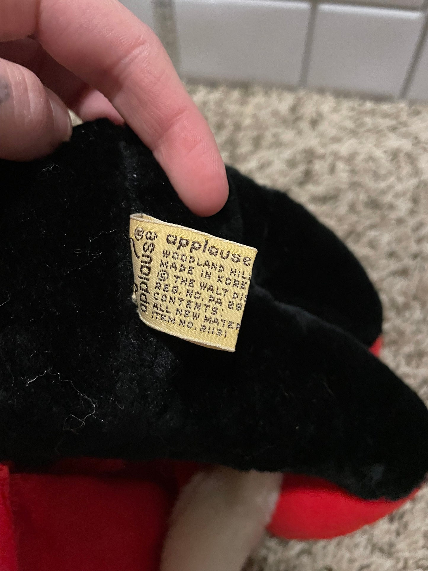 Disney Minnie Mouse Christmas Vintage Applause Plush