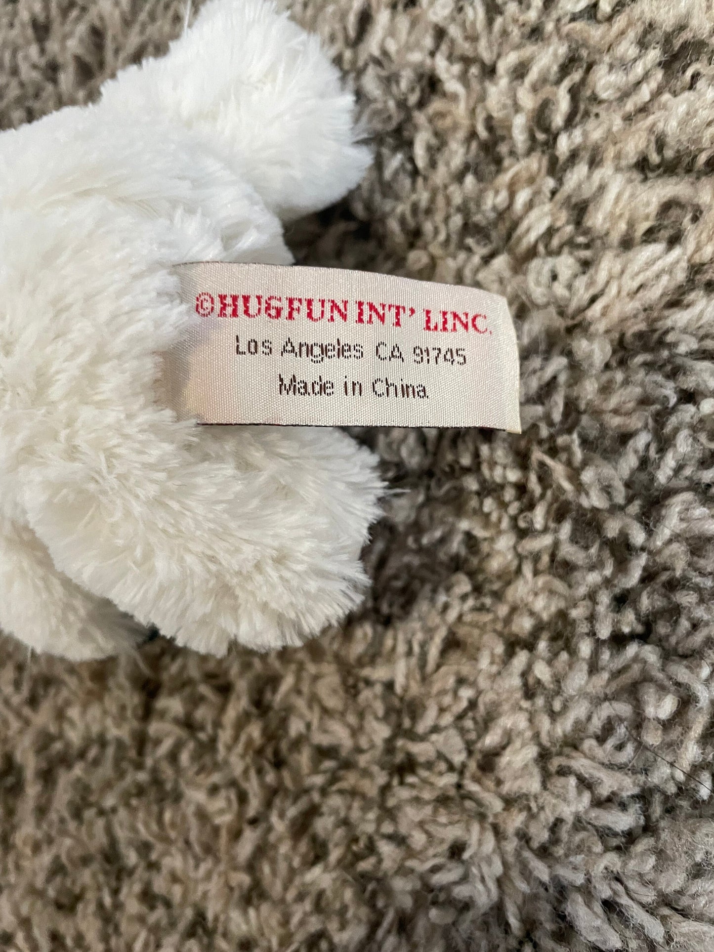 Hugfun International white Christmas holiday Teddy Bear plush