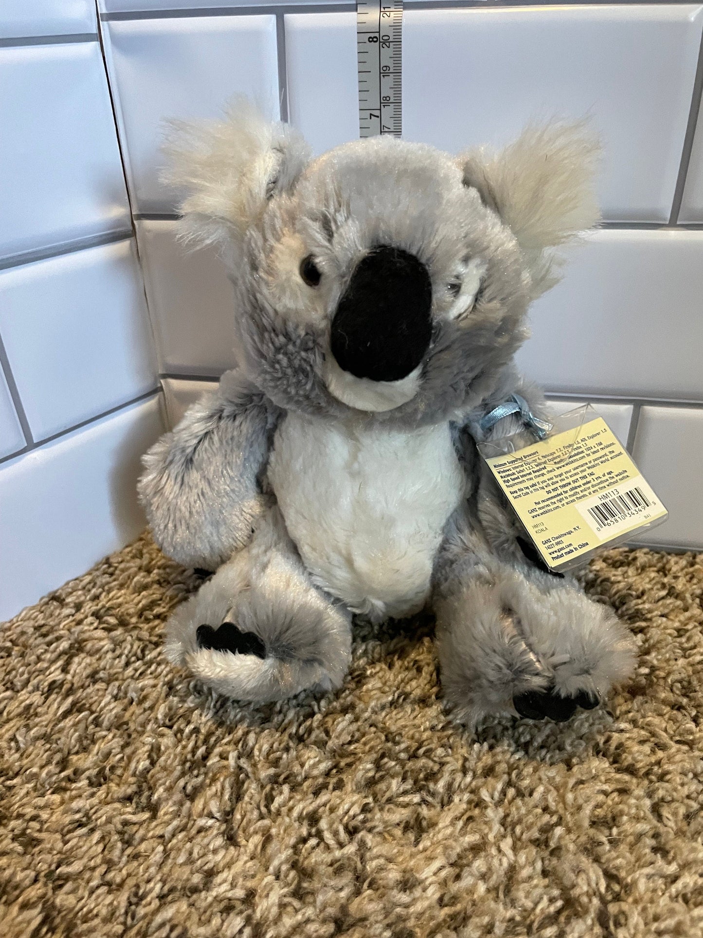 Webkinz Gray and White Koala Bear Plush Stuffed Animal. Sealed Code.