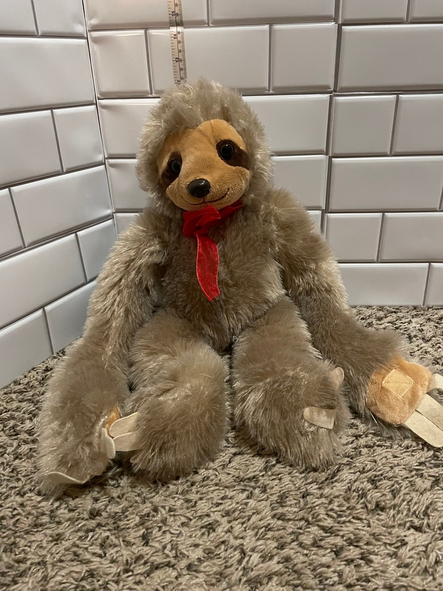 Sloth Plush Toy with Velcro Hands