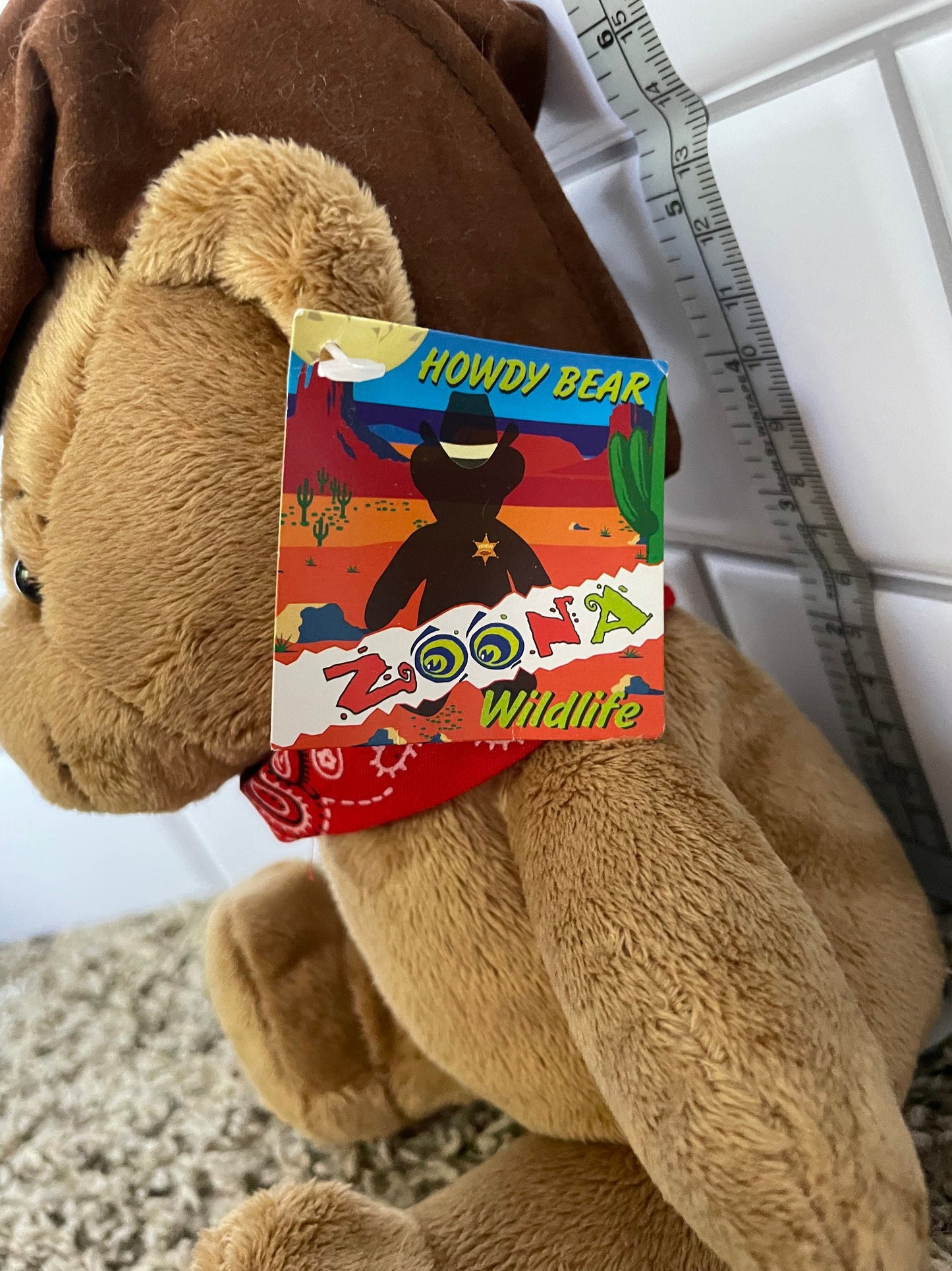 Zoona Wildlife Howdy Bear plush NWT