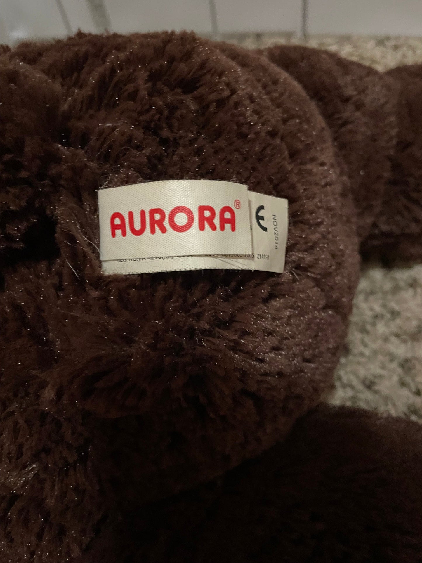 Aurora large brown bear plush