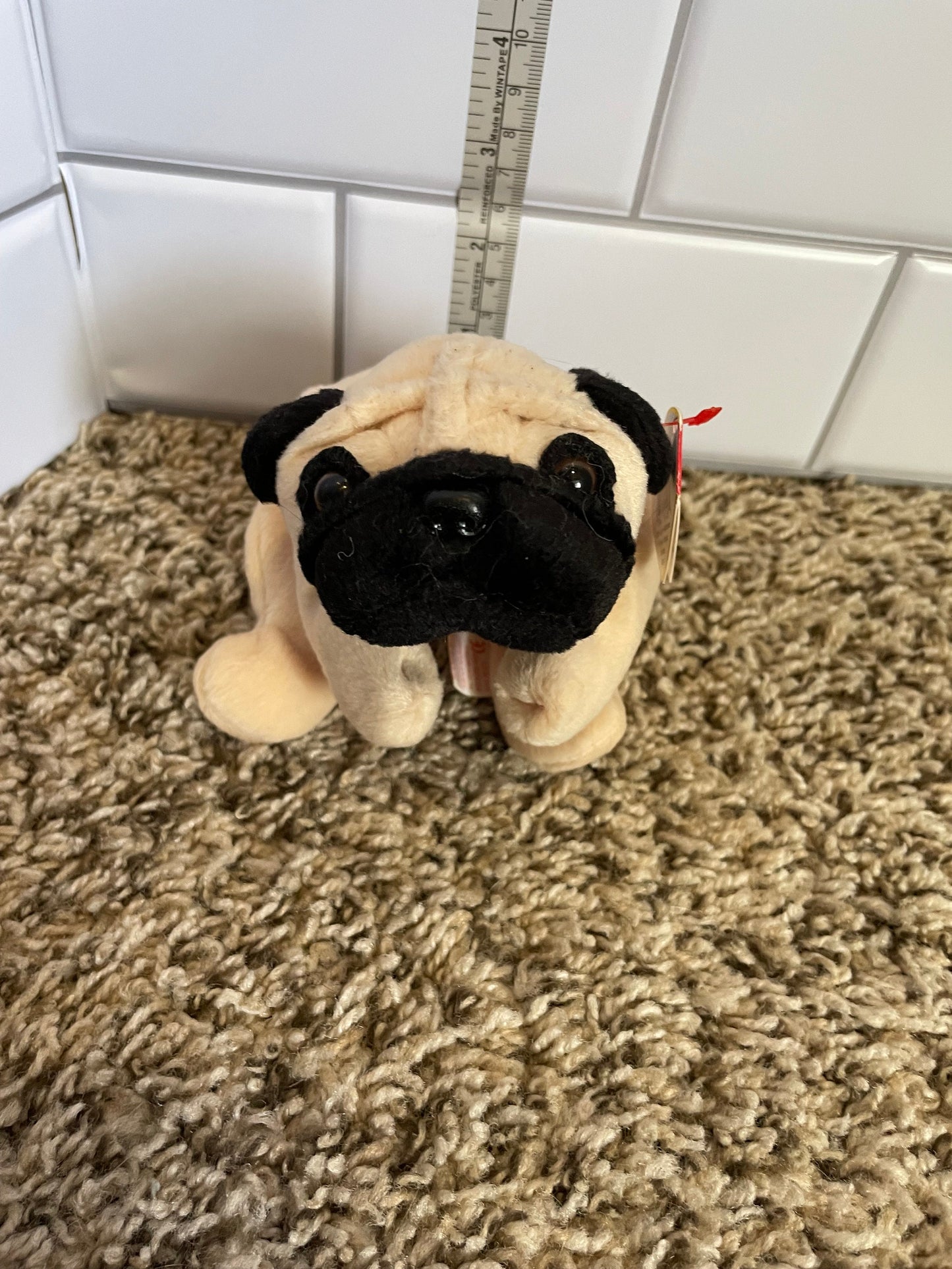 Ty beanie babies Pugsley pug plush NWT