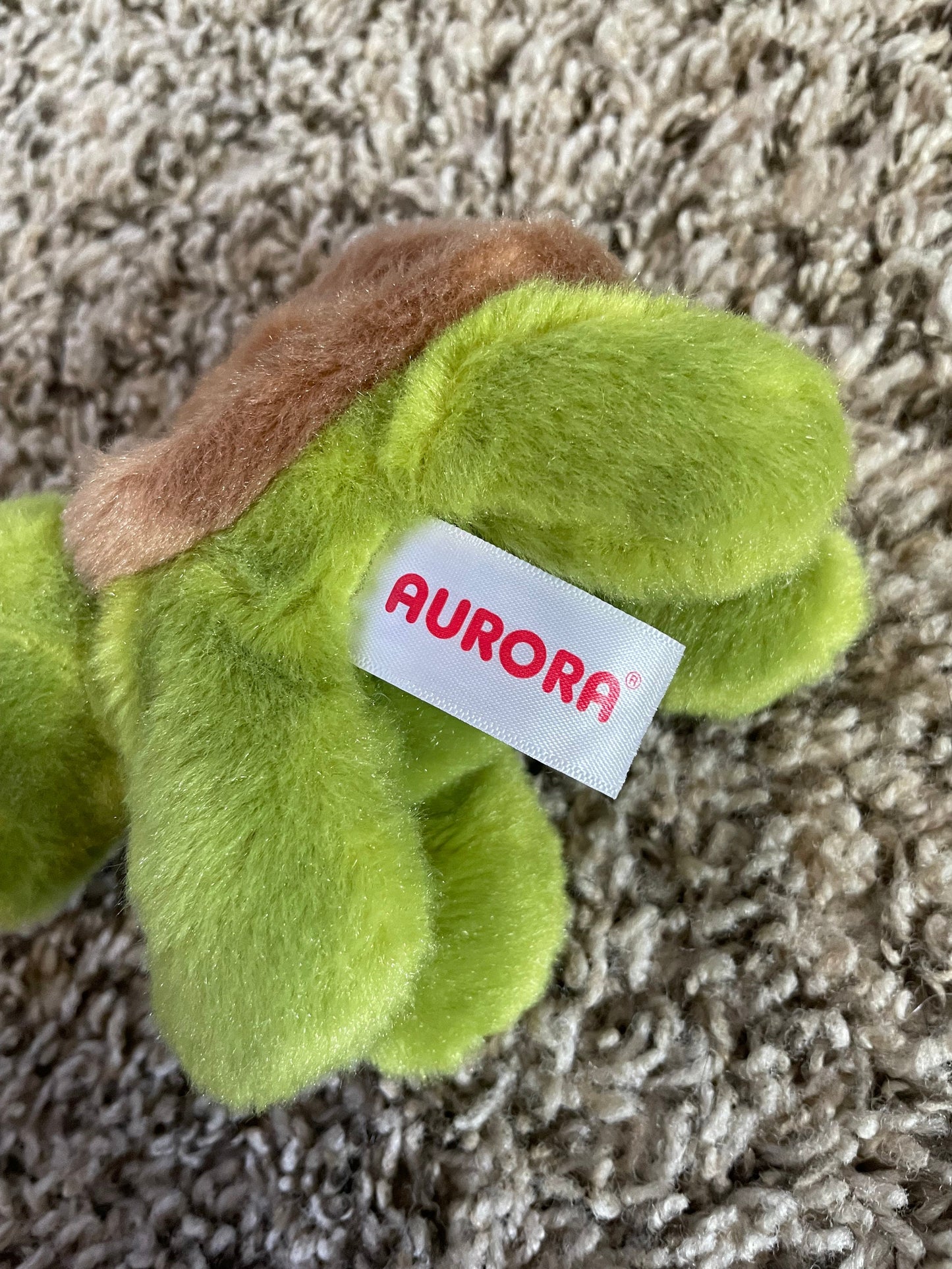 Aurora Small Green Shoulderkins Turtle Plush