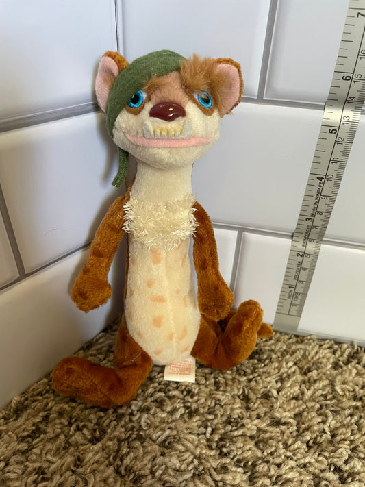 Ty Beanie Baby Buck the One Eyed Weasel Ice Age 3 Movie Rare