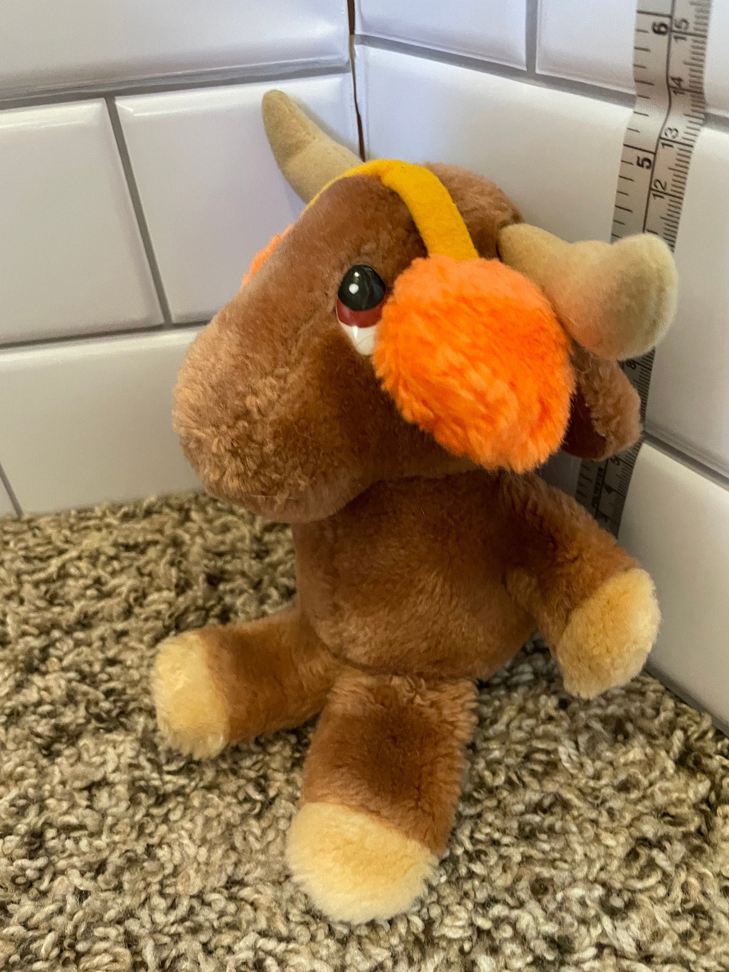 Dakin Moose Plush - Filled with Nutshells 9" Stuffed 1982 Vintage Plush Rare and Htf!