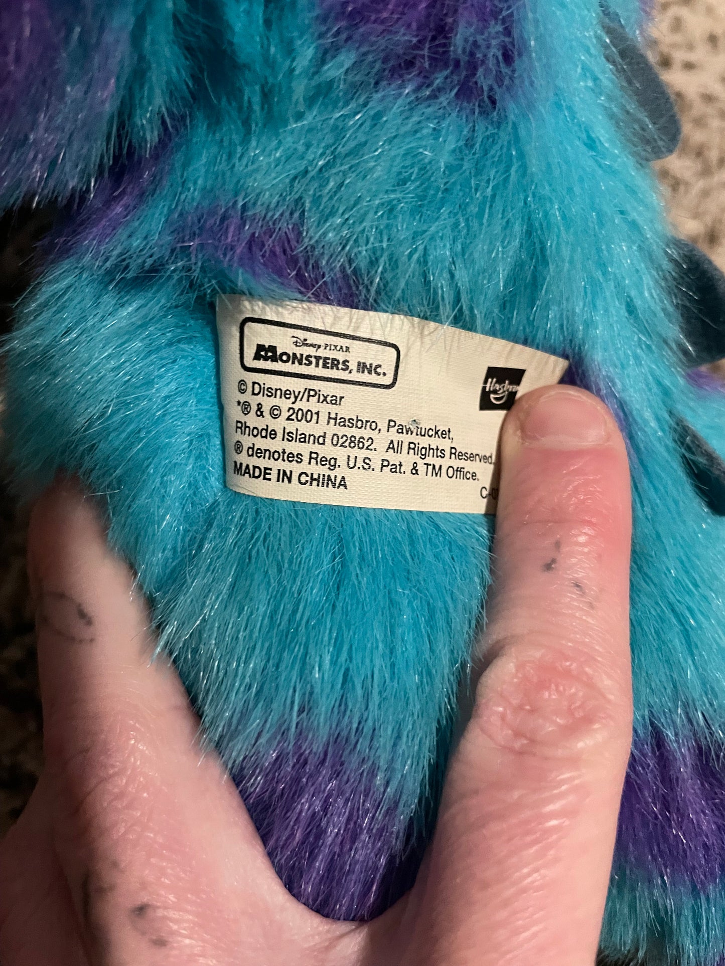 Sully James P Sullivan  Blue And Purple Monsters Inc Monster Plush.
