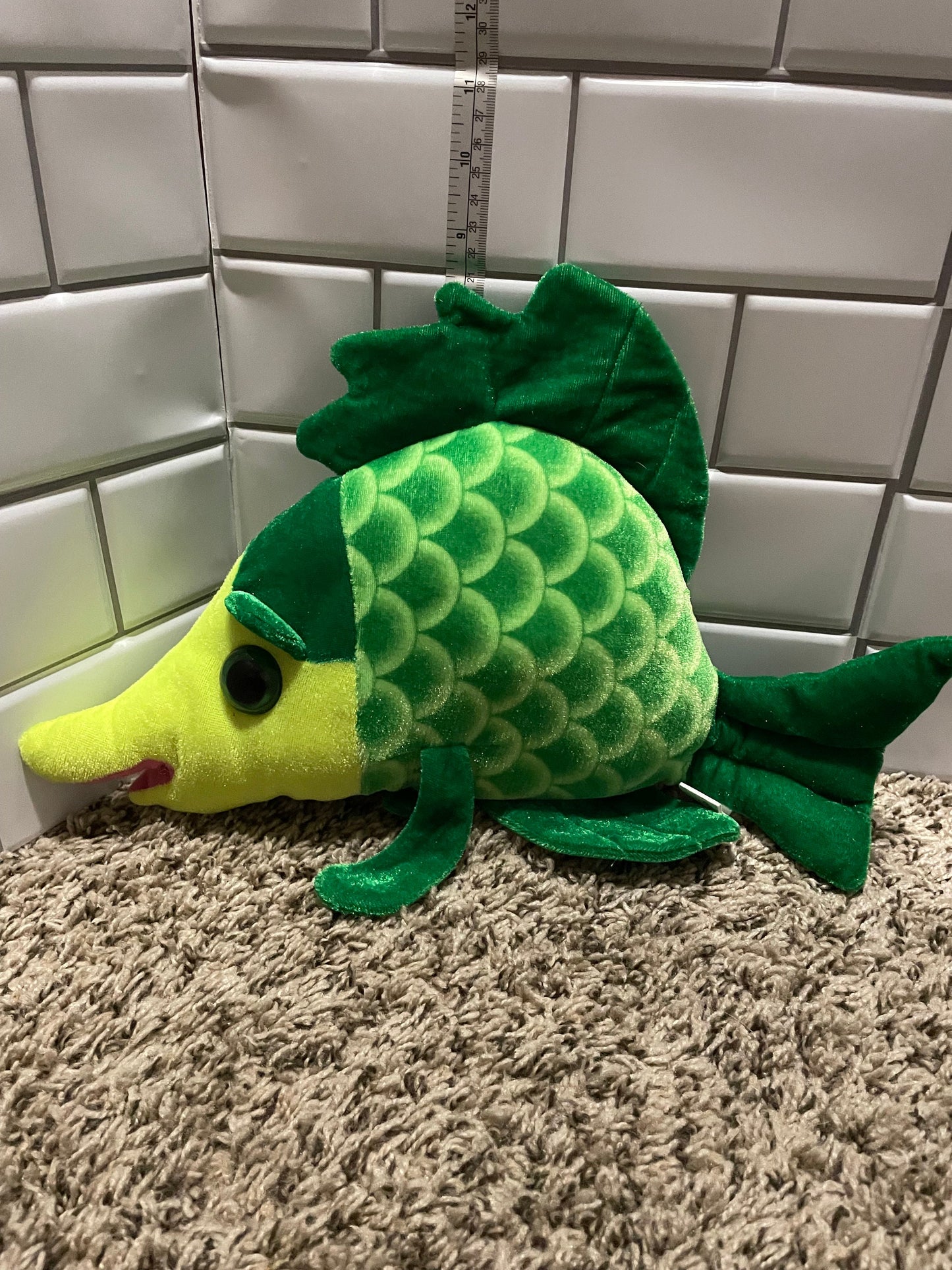 Nanco green fish plush