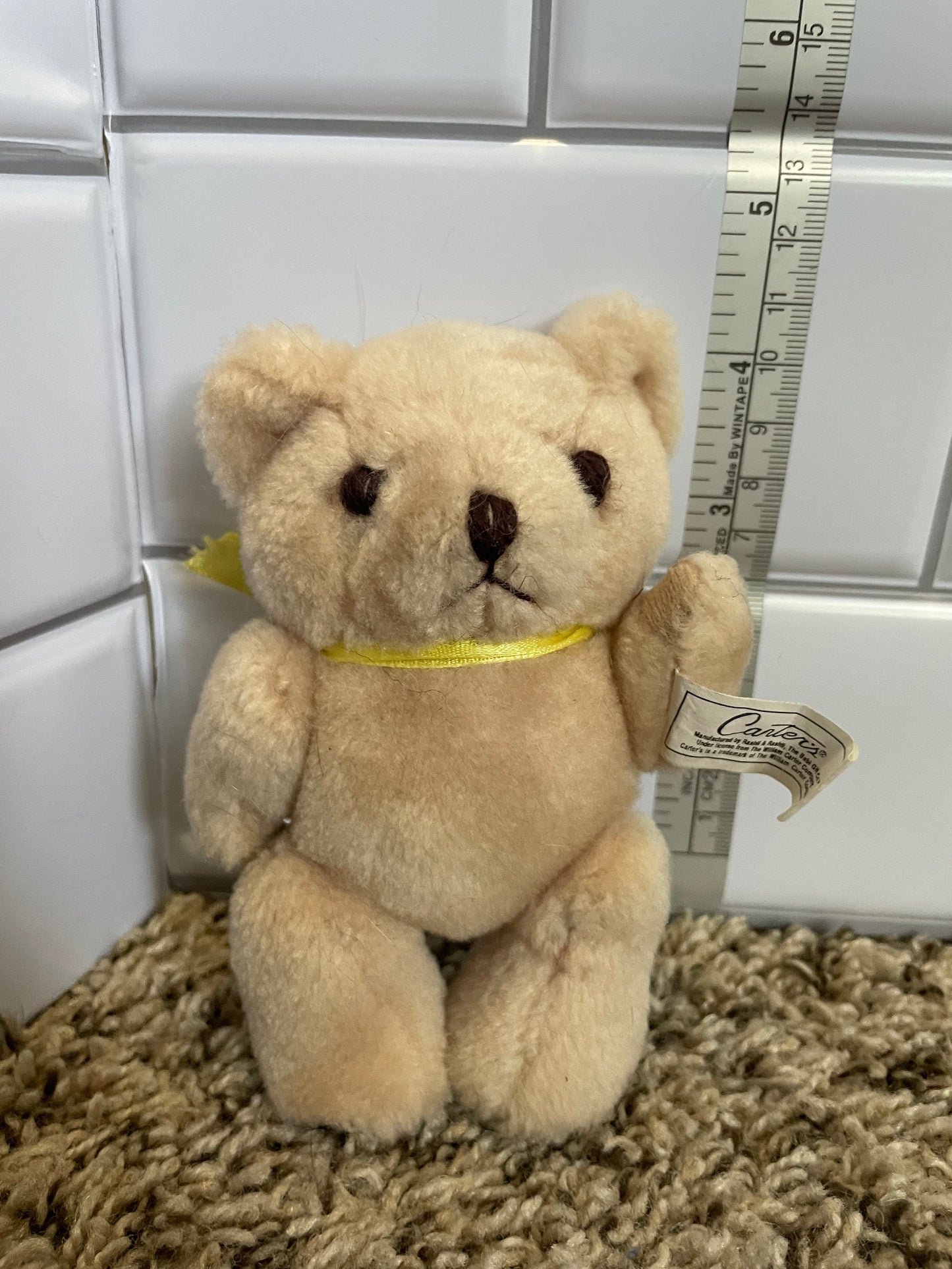Carter’s Jointed vintage small teddy bear plush rare and htf