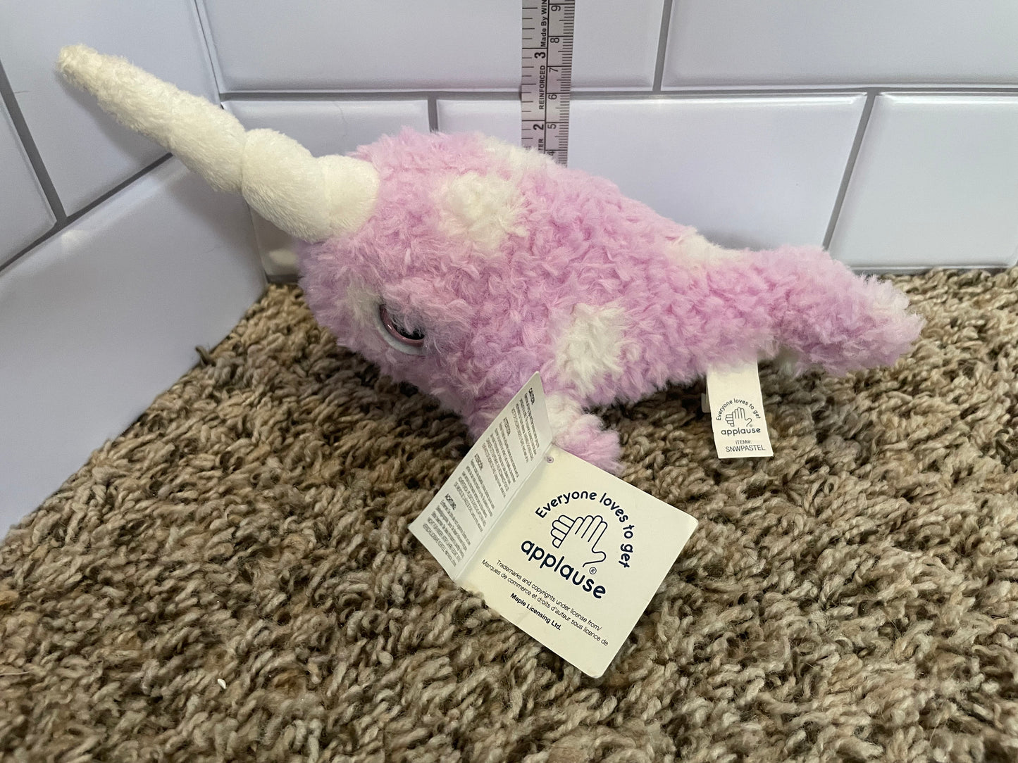 Applause purple narwhal plush NWT