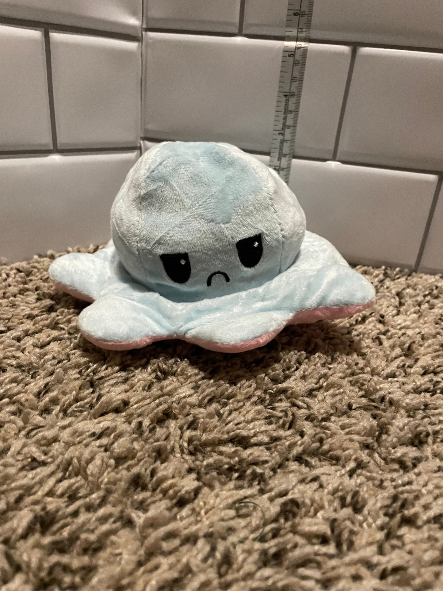 Reversible Octopus Plush Happy/Angry