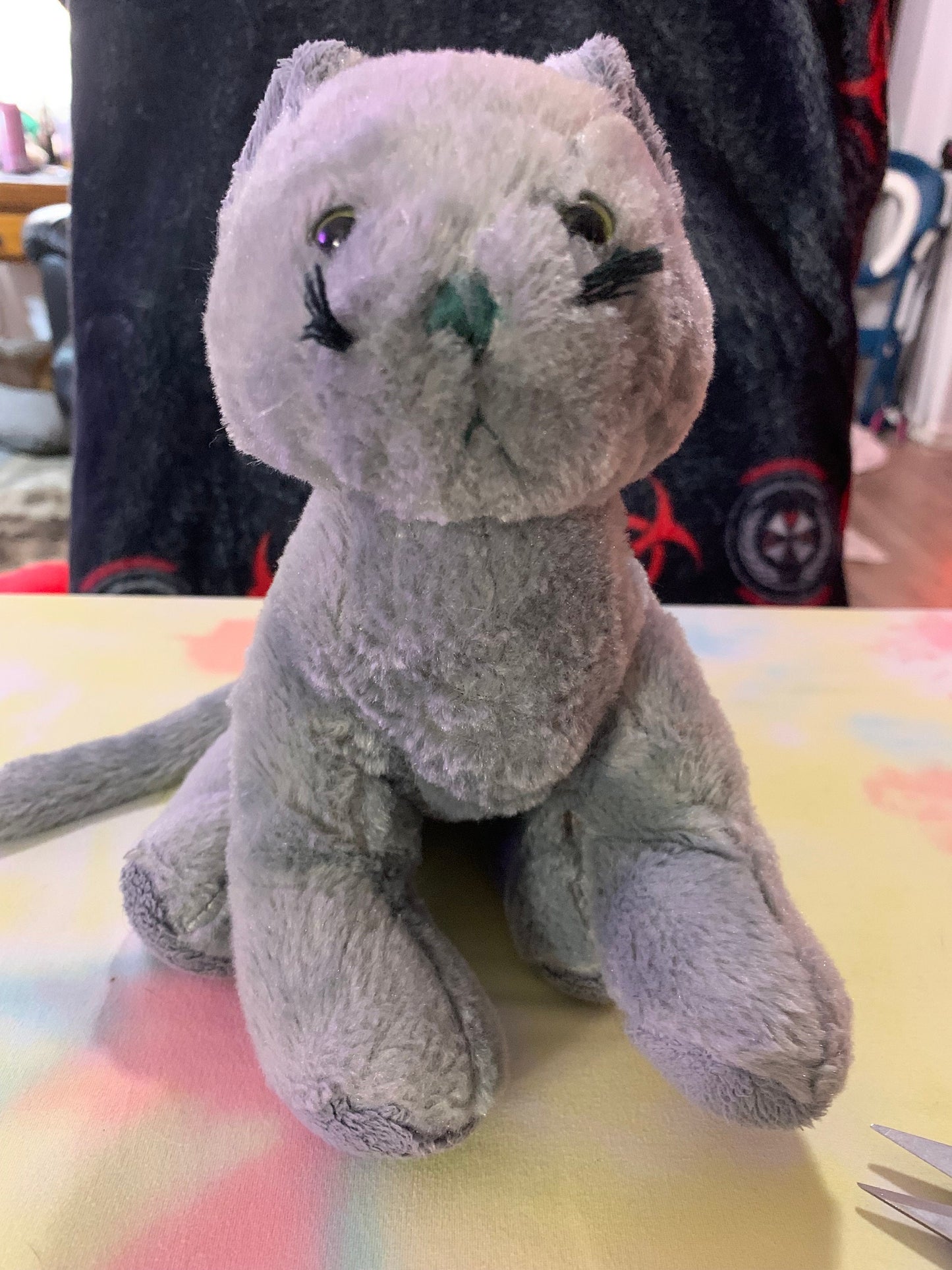 Webkinz Charcoal Gray Cat Plush. No code