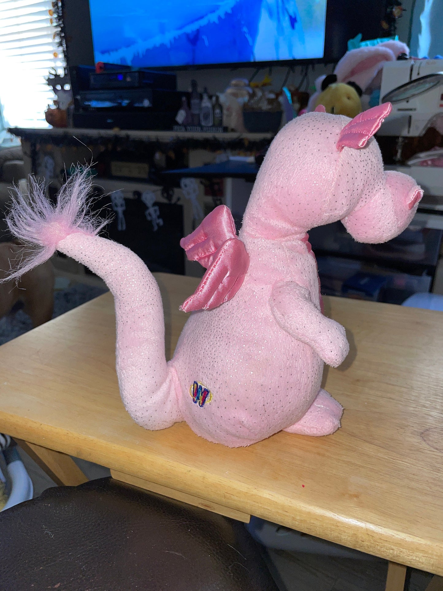 Webkinz Ganz Glitzy Pink Dragon Plush - No Code
