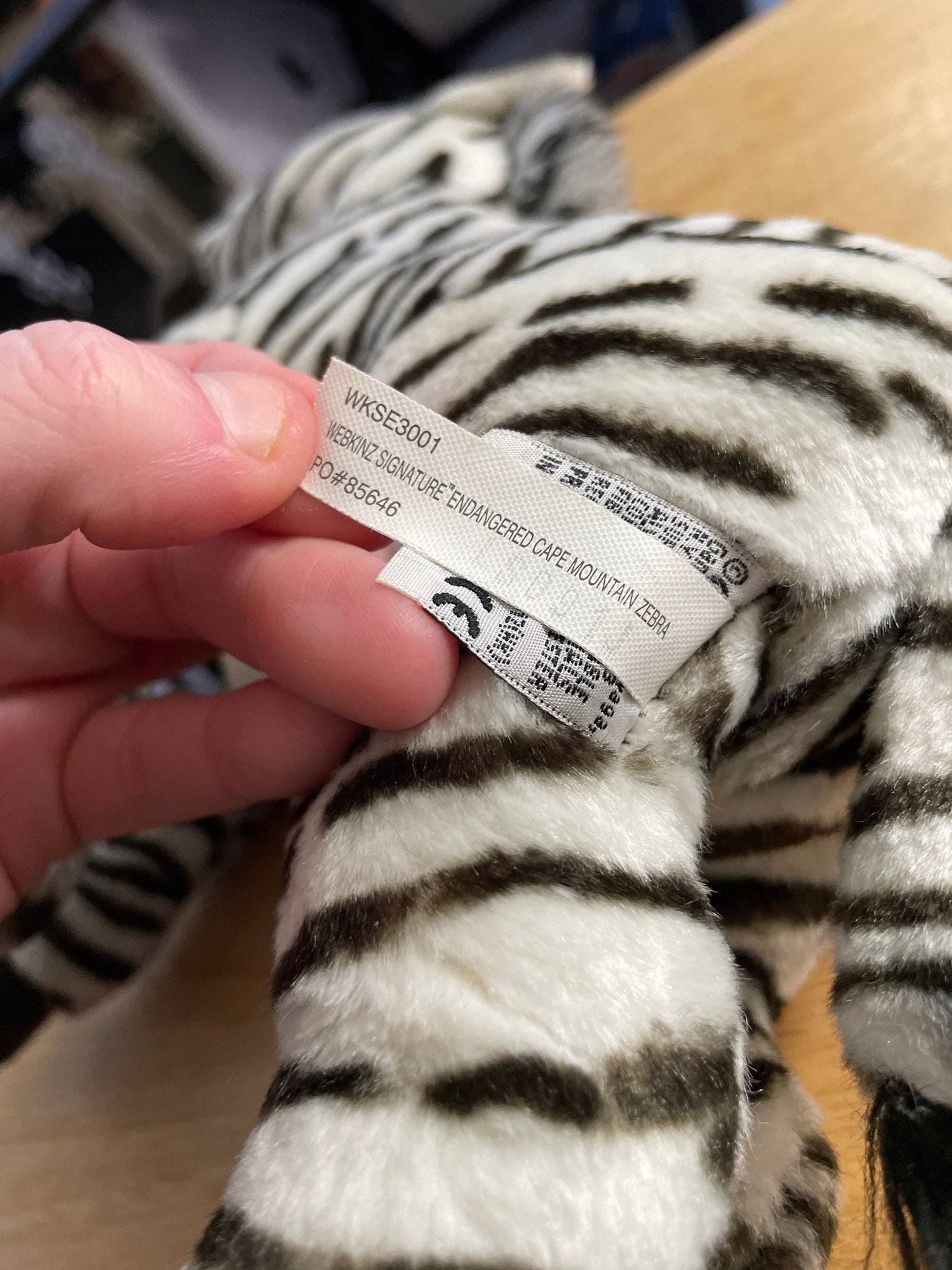 Webkinz Signature Cape Mountain Zebra Plush - No code, Rare and HTF!