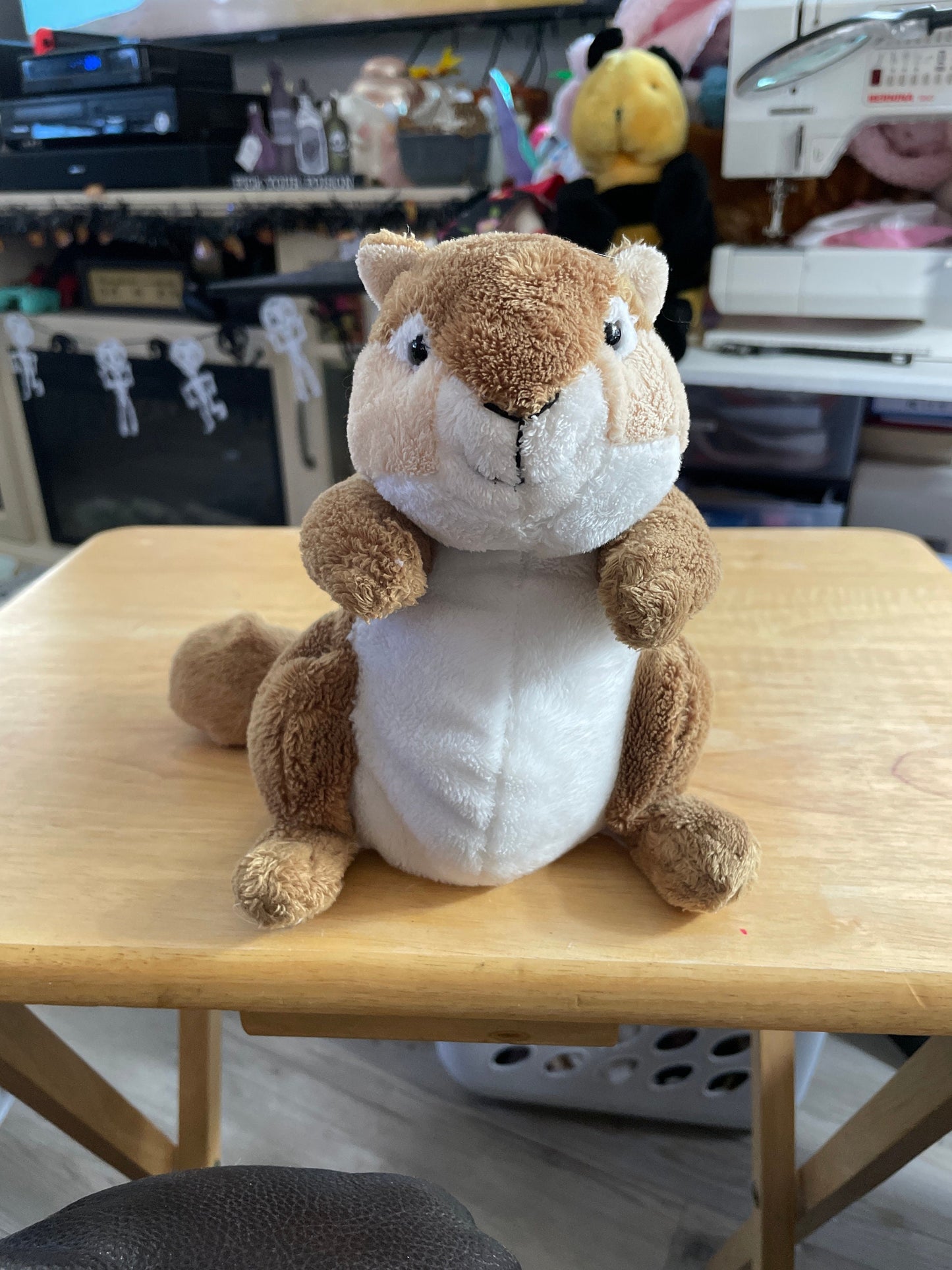 Webkinz Brown, Tan, and White Chipmunk Plush. No code. Good Condition