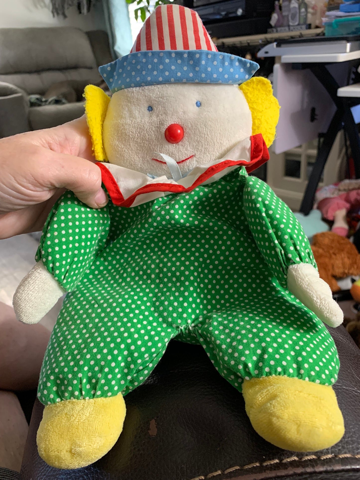 Vintage Kids Gifts Clown Plush. Very very rare and hard to find! Terry Cloth