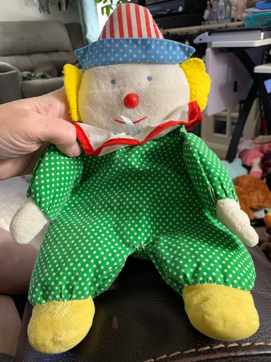 Vintage Kids Gifts Clown Plush. Very very rare and hard to find! Terry Cloth