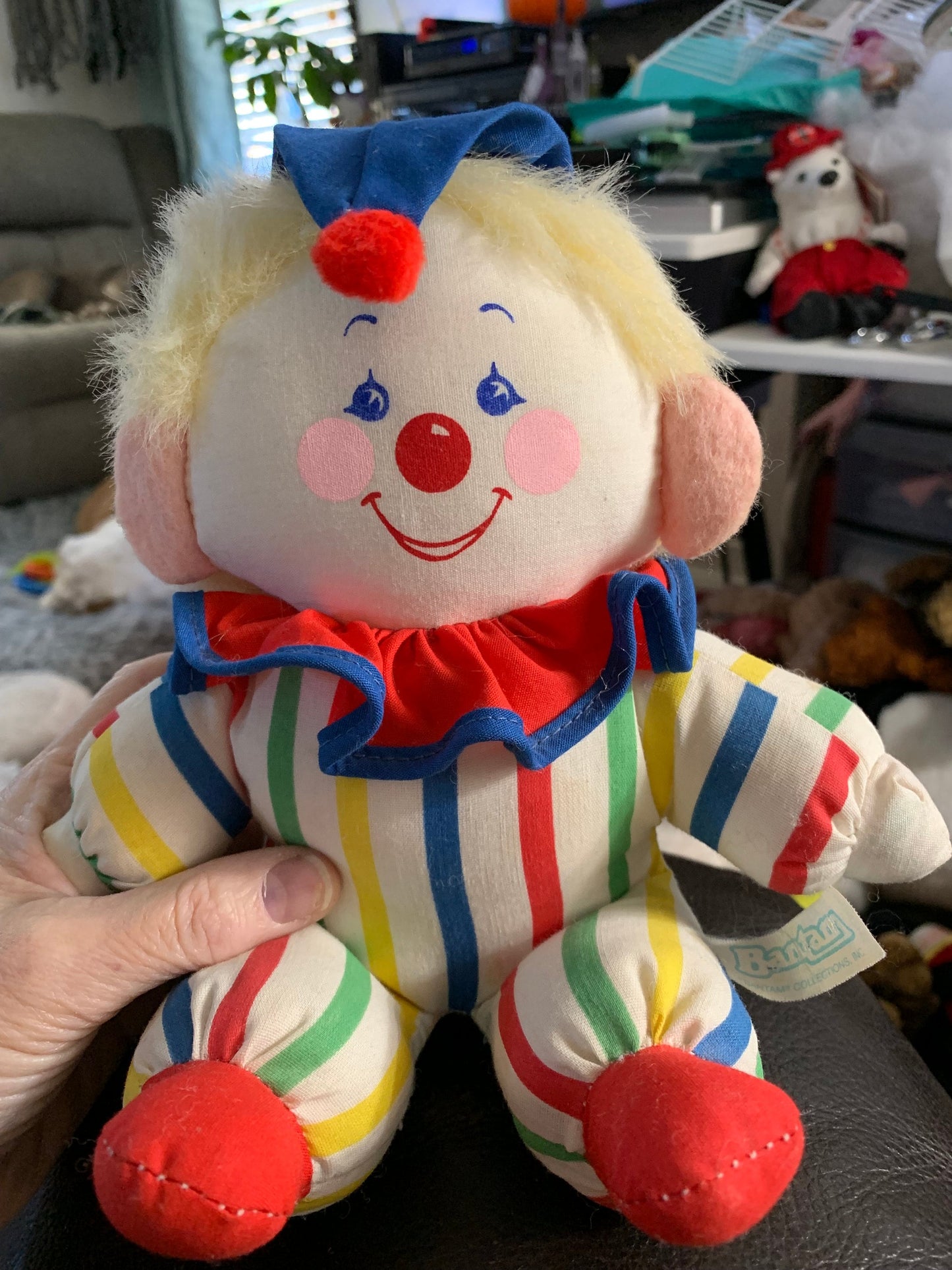 Vintage Bantam Musical Clown Plush Toy: Brahms Lullaby