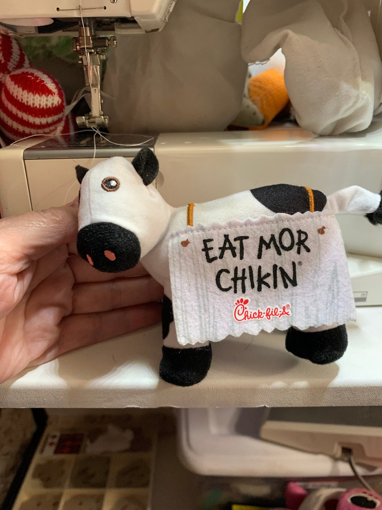 Chick Fil A Cow Plush: Eat Mor Chikin, Small 6”
