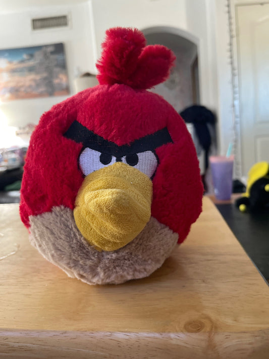 Red Angry Bird Plush Approximately 6”