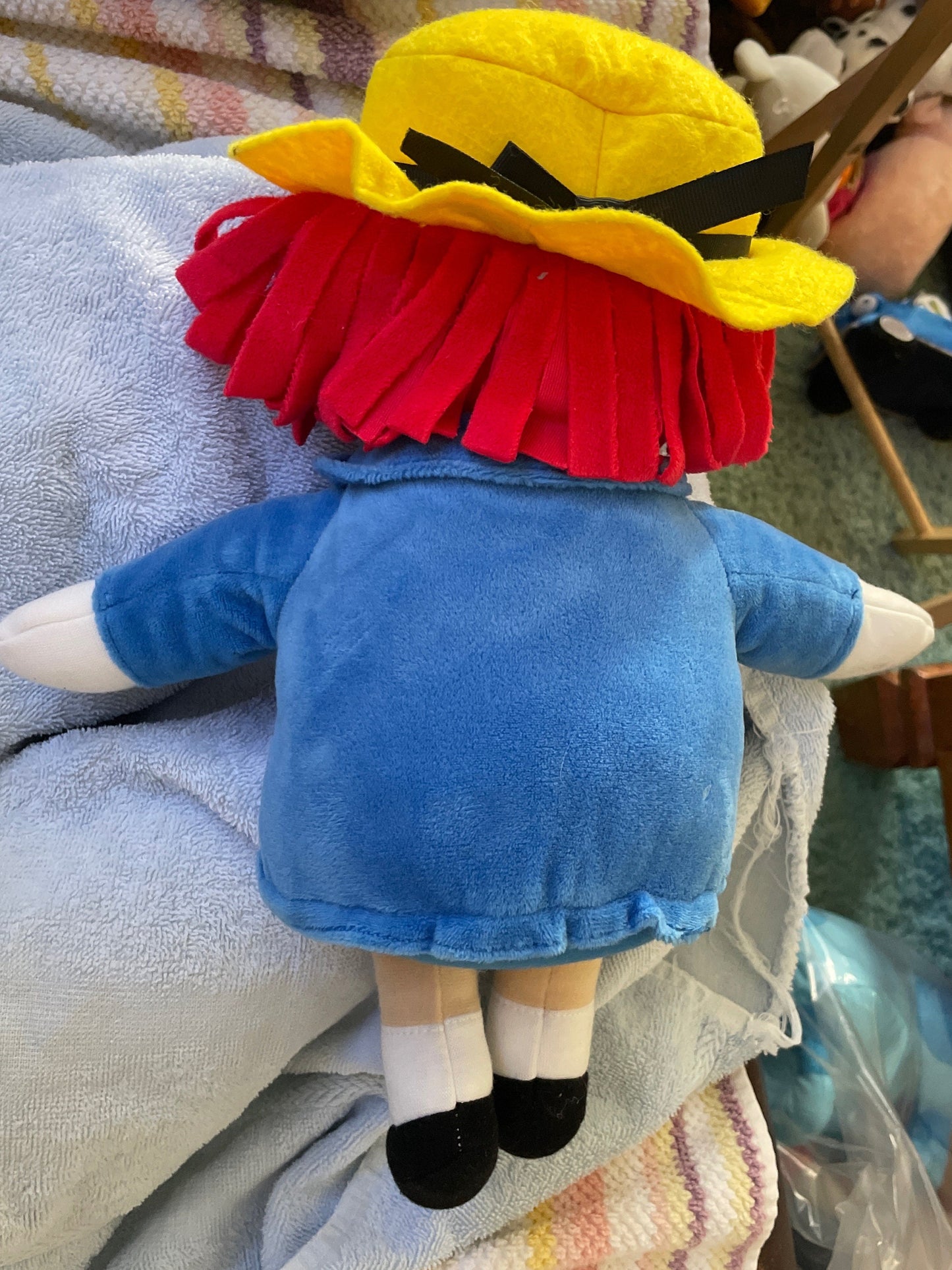Kohls Cares Madeline Doll Plush. Blue Dress Yellow Hat