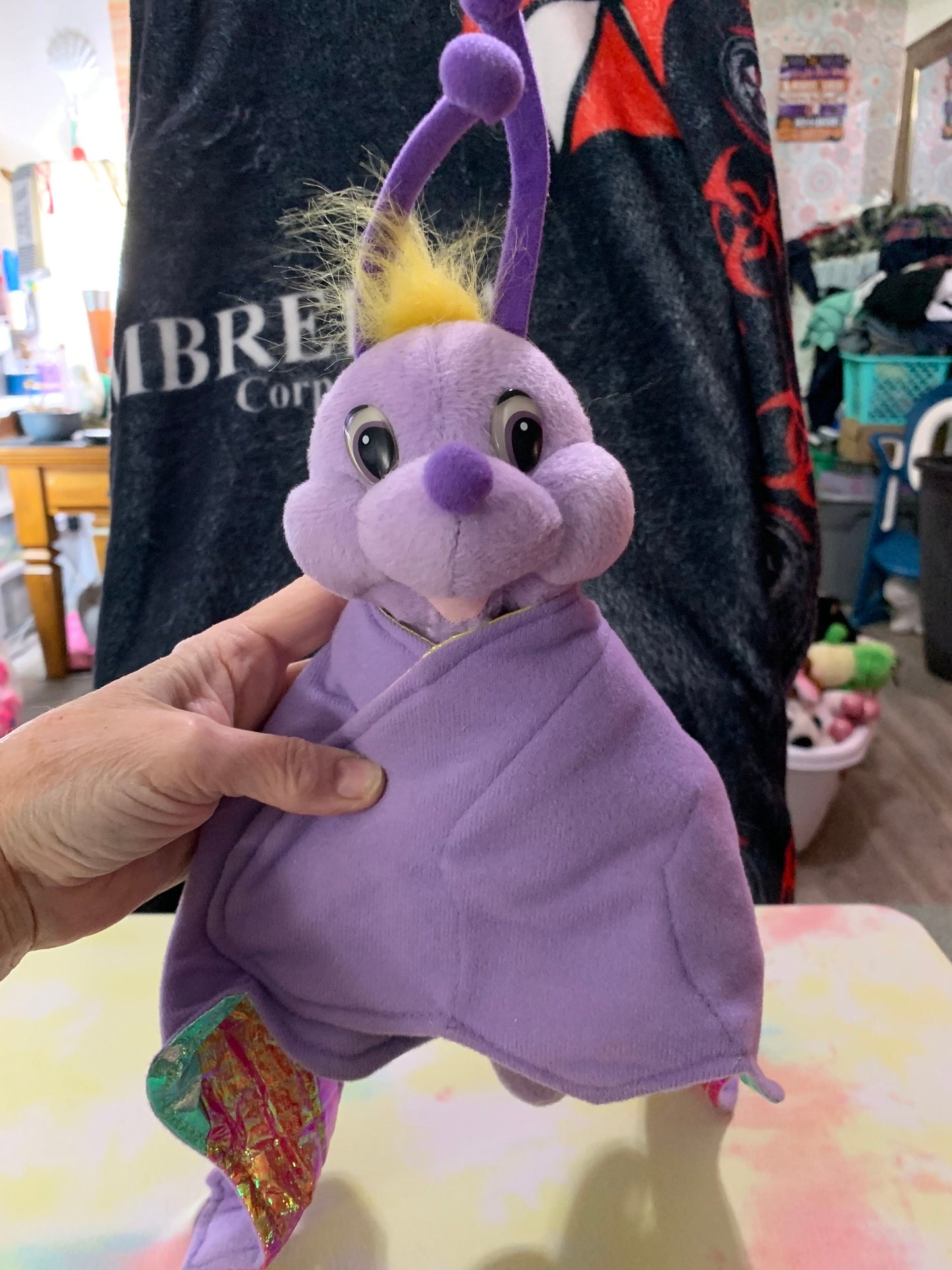 Vintage Circus Circus Purple Butterfly Plush, Iridescent Wings