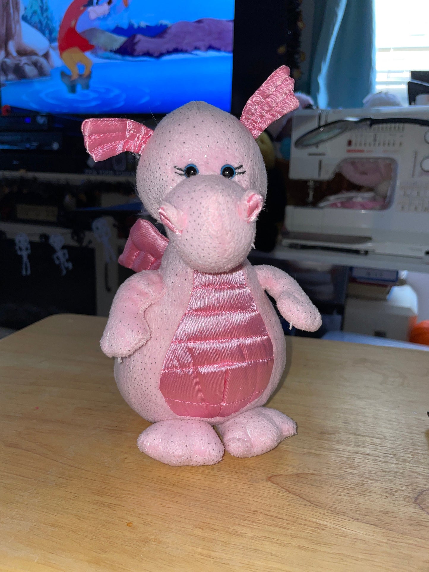 Webkinz Ganz Glitzy Pink Dragon Plush - No Code