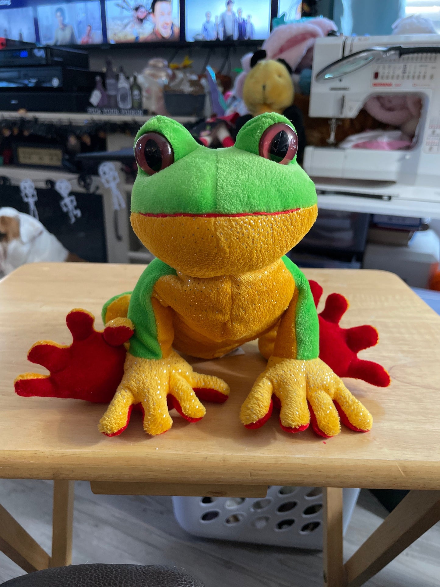 Webkinz Tree Frog Plush, Green Yellow Red, No Code