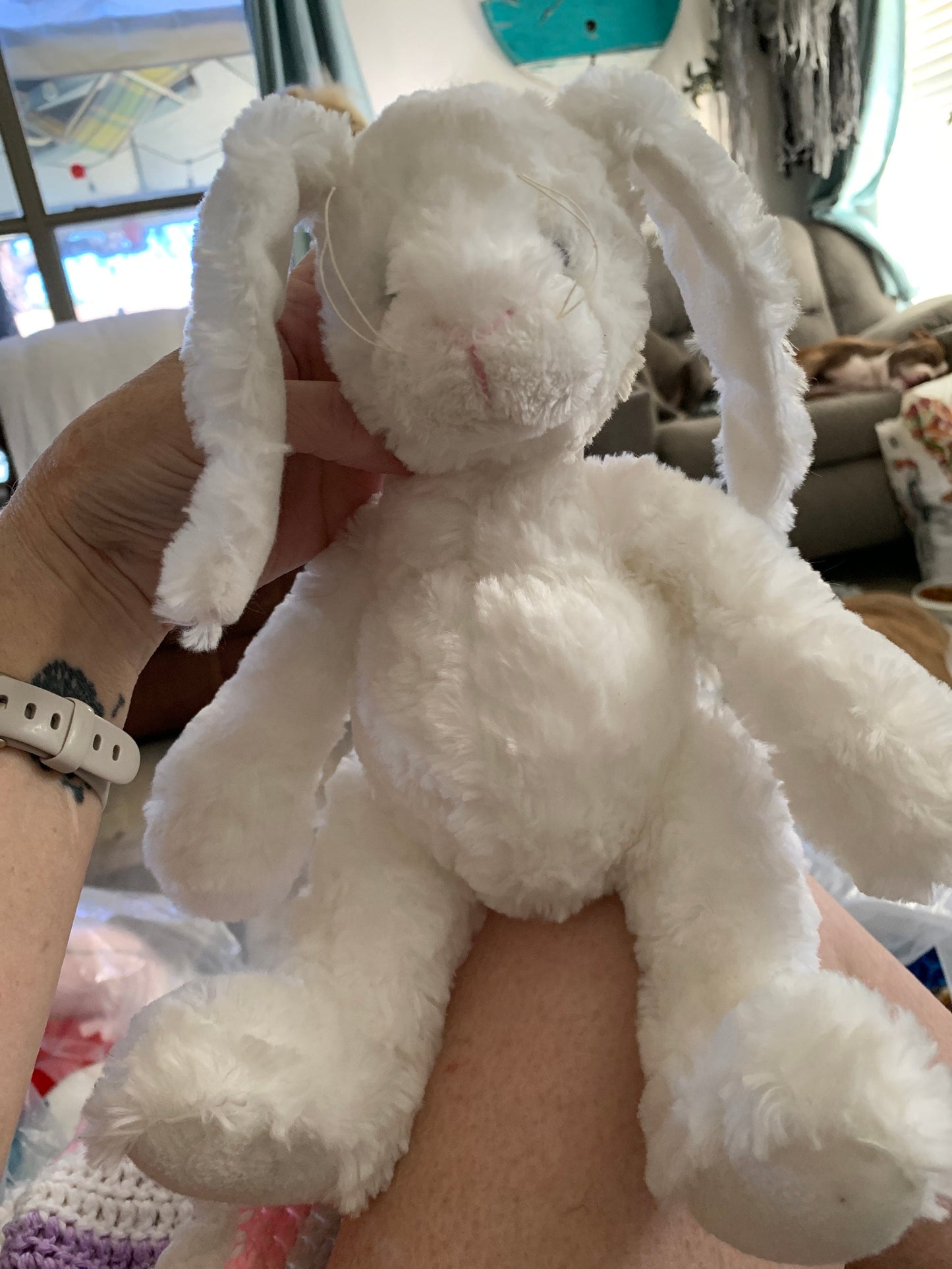 Vintage ASI White Bunny Rabbit Plush. Super soft!