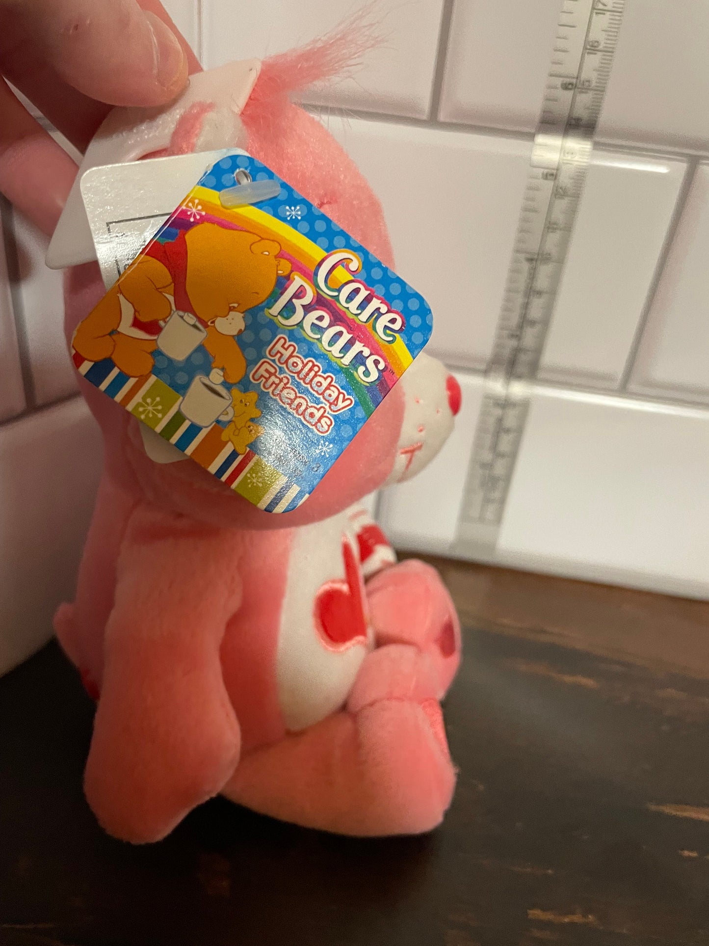 Care Bear Pink And White Love A Lot Teddy Bear Plush