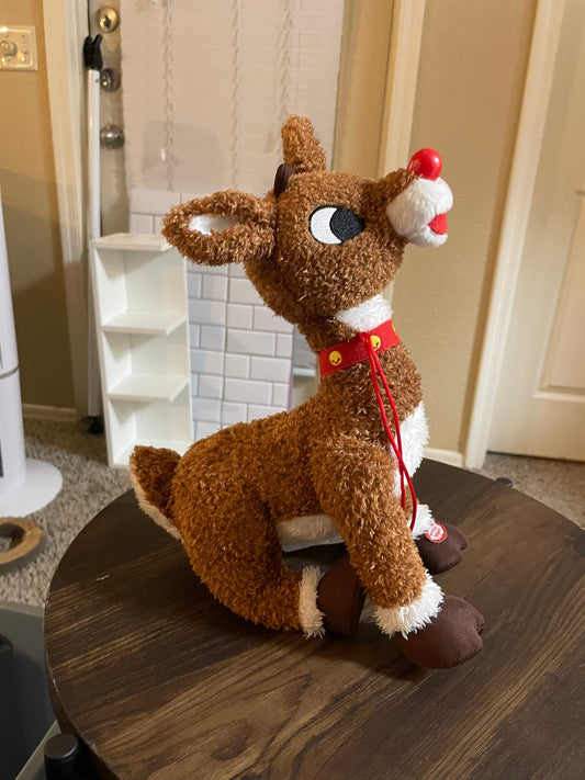 Hallmark Don't Cover My Nose Rudolph Reindeer Plush
