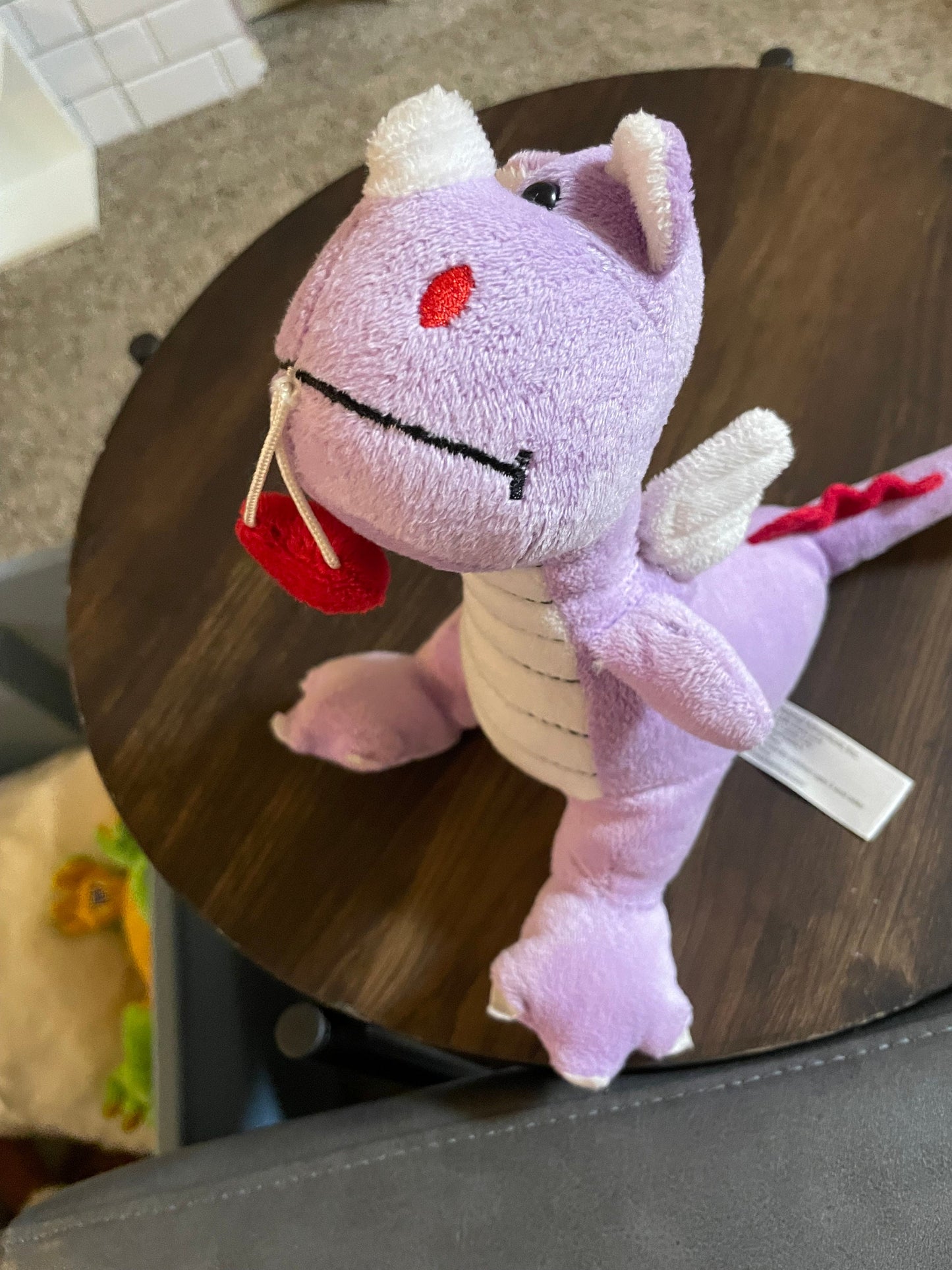 Animal Adventure purple dragon w heart plush