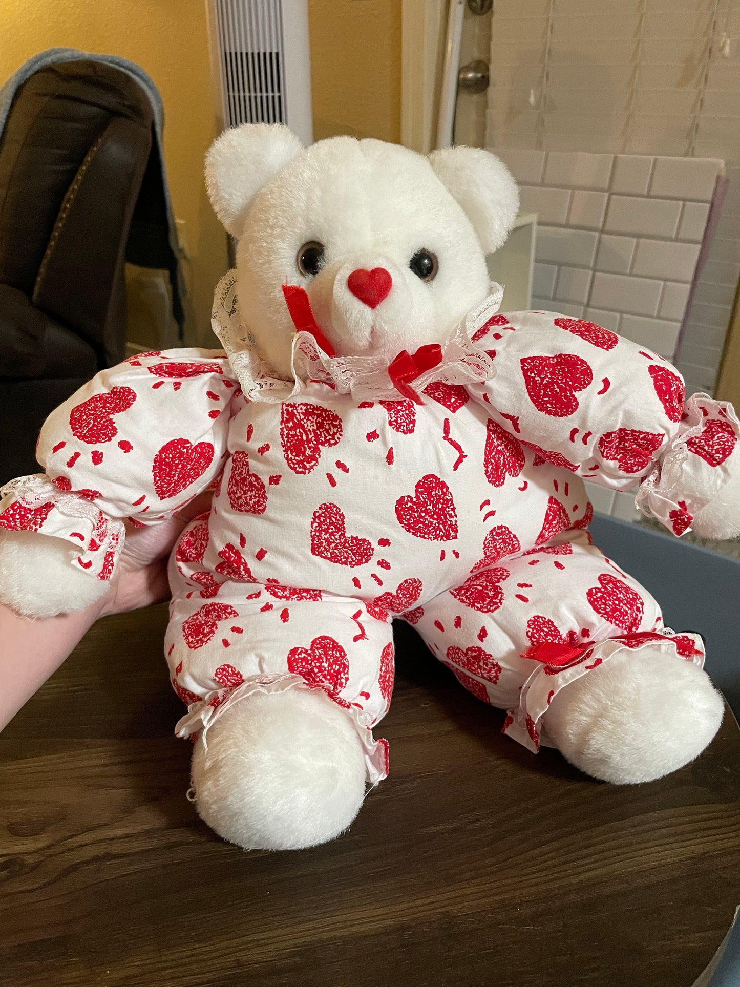 Fun world soft body heart teddy bear Plush