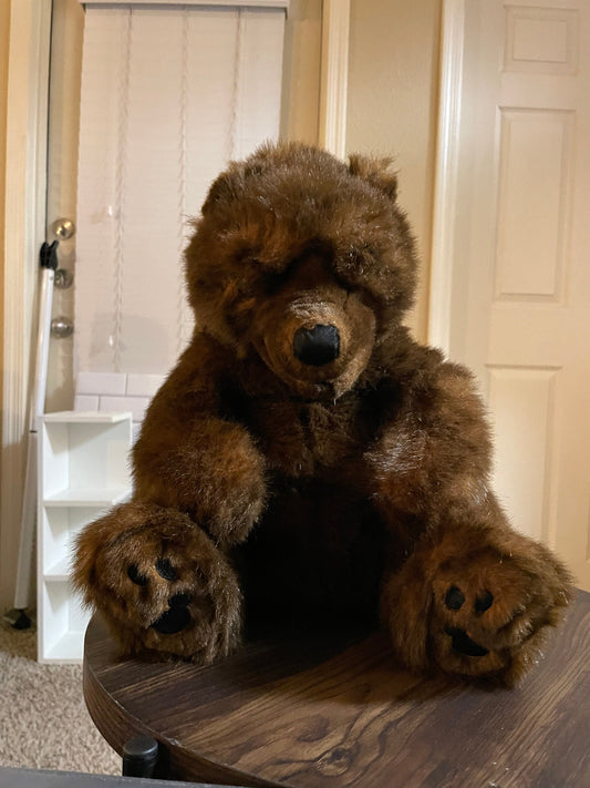 Disney’s California Adventure Brown Grizzly Bear Hand Puppet Plush