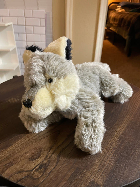 Wildlife artists gray wolf plush