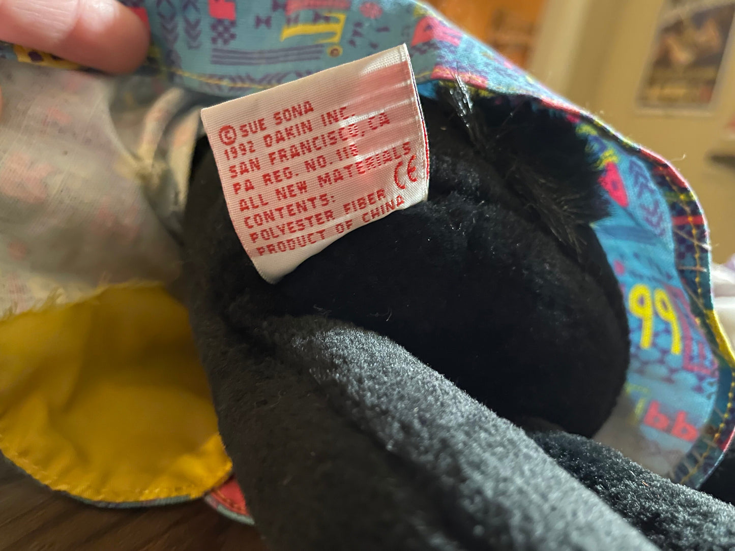 Dakin 1992 Black Rappit Rabbit Plush