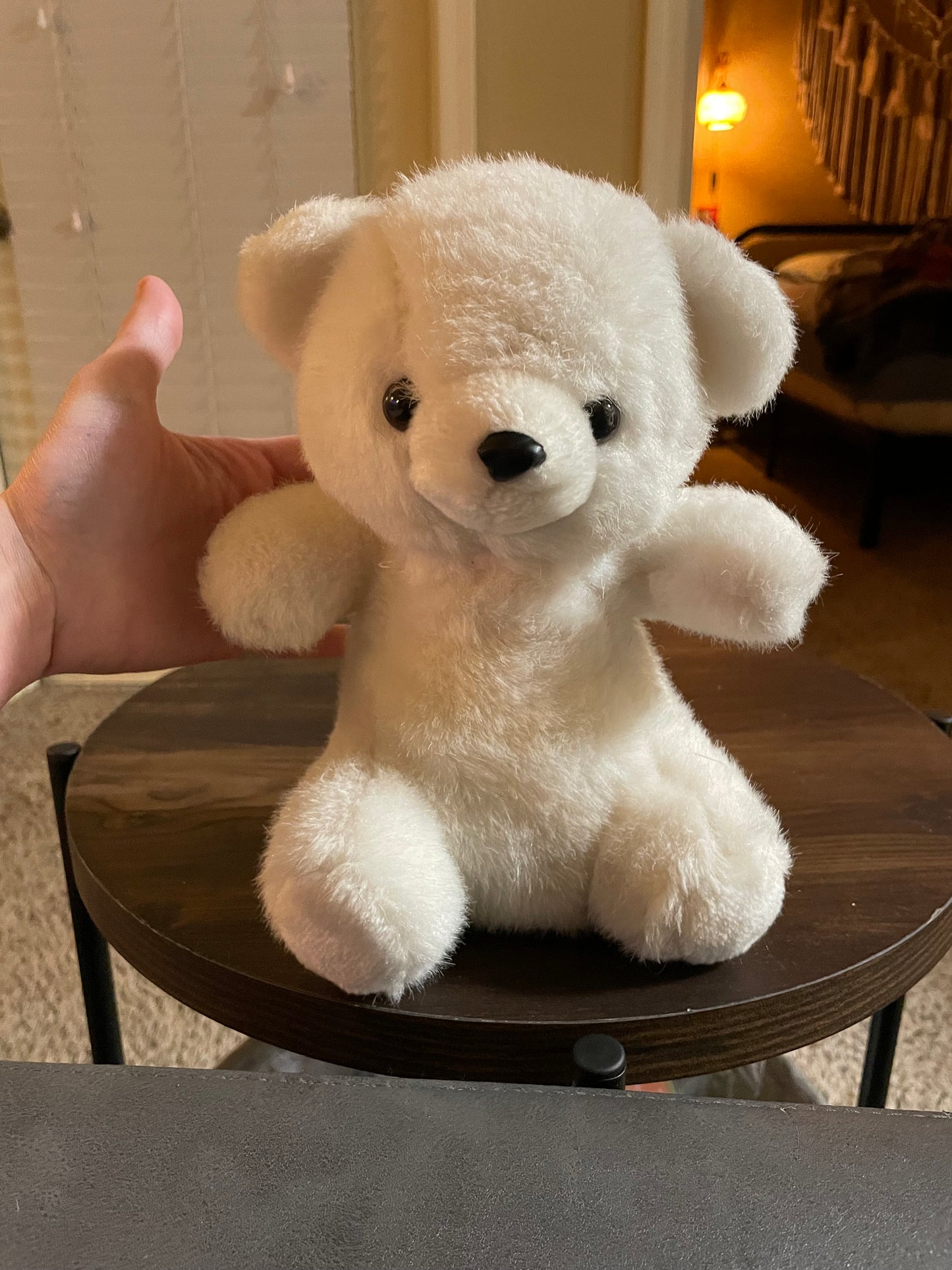 Vintage Sasco white teddy bear plush