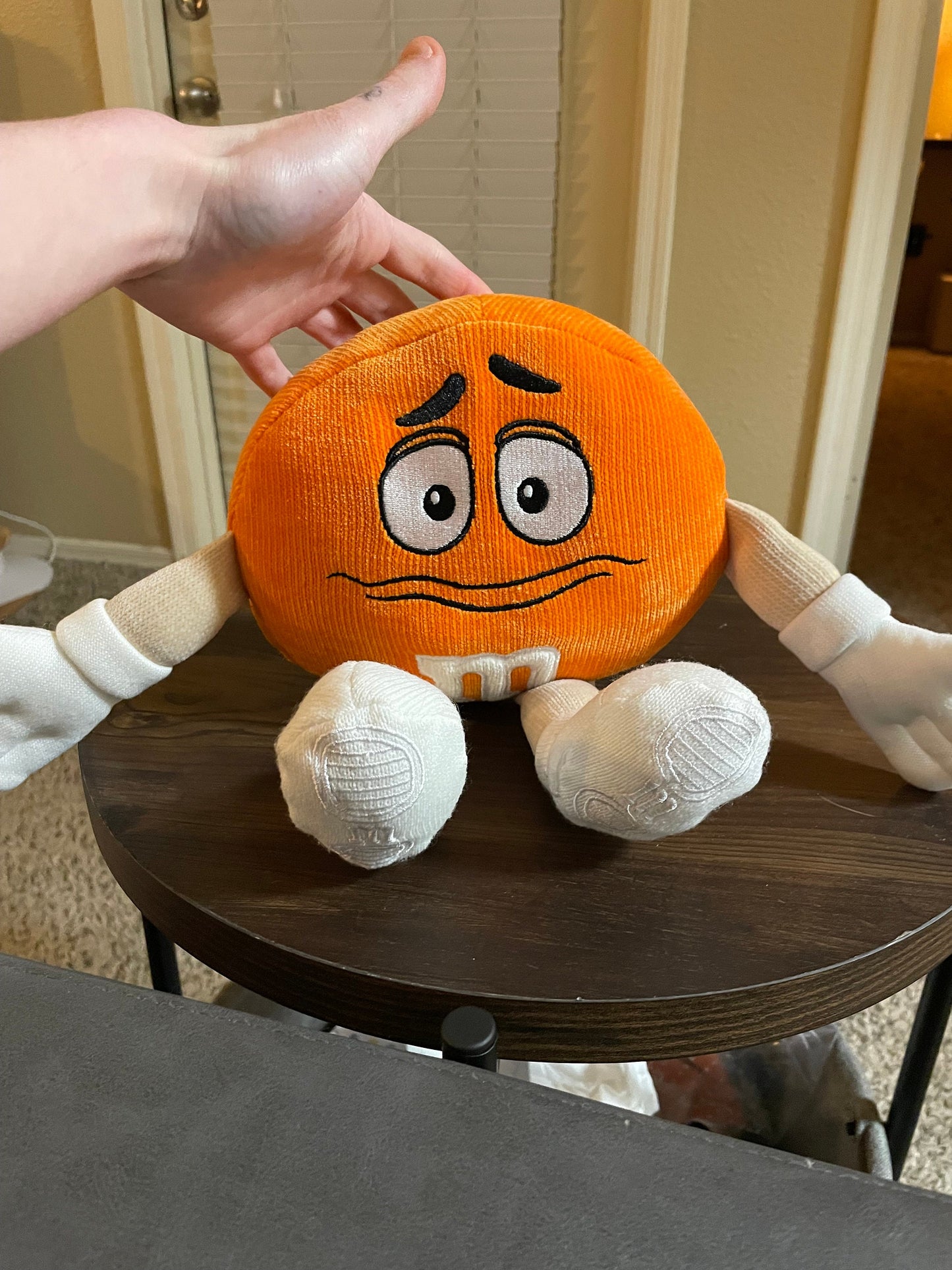 Orange M&M plush