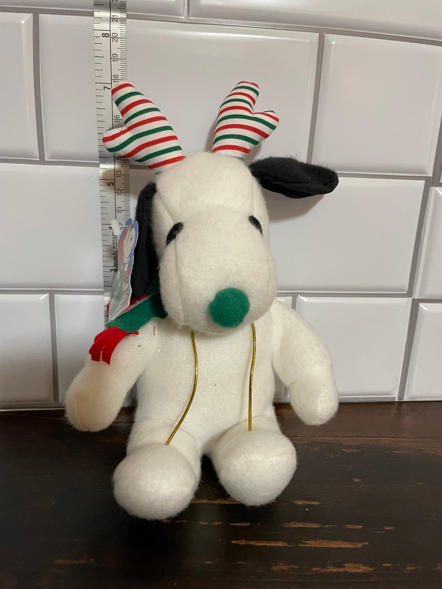 Whitman's Snoopy Reindeer Christmas Plush NWT