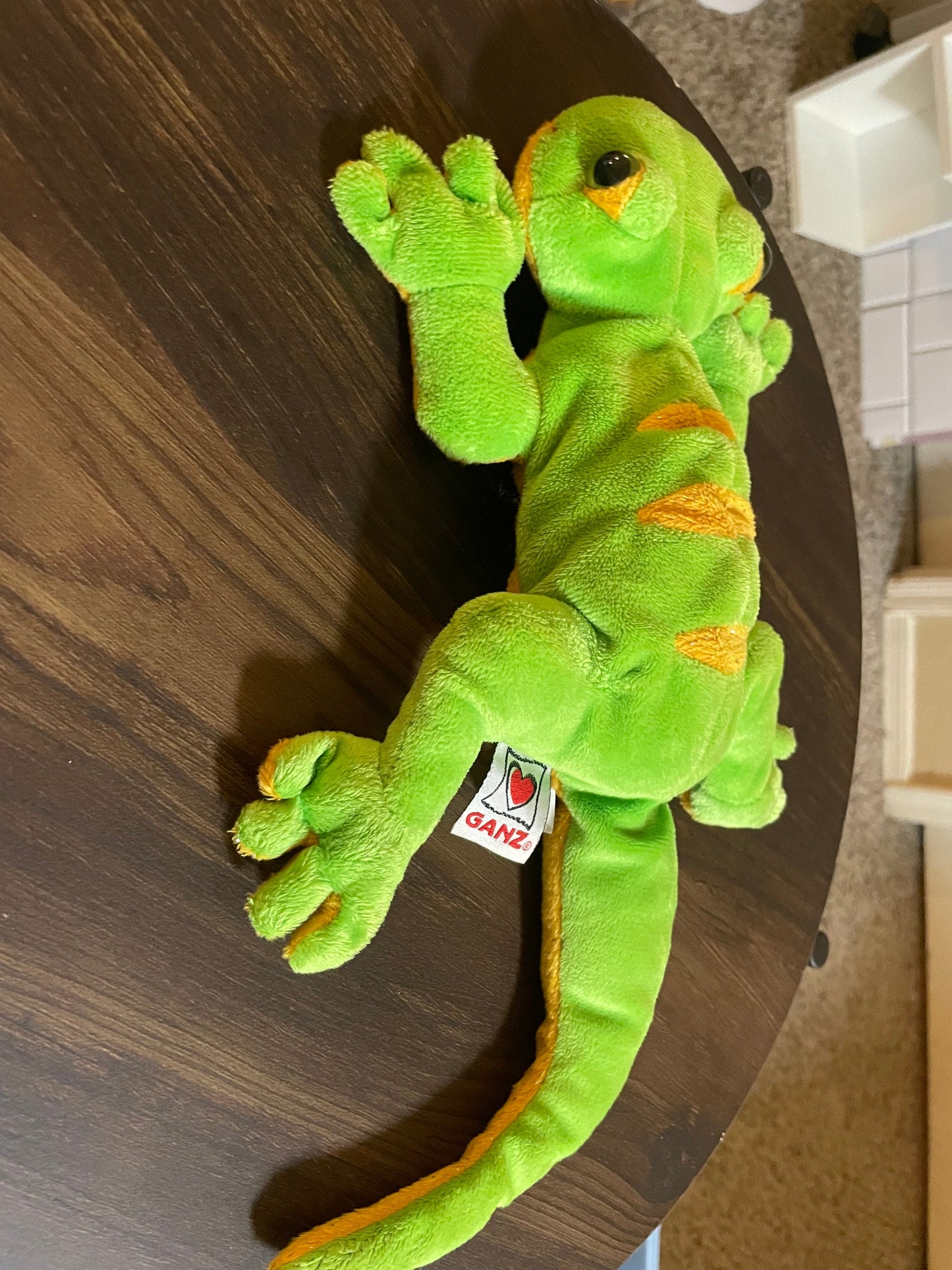 Webkinz Green and Yellow Lemon Lime Gecko plush. No code. Absolutely Adorable!
