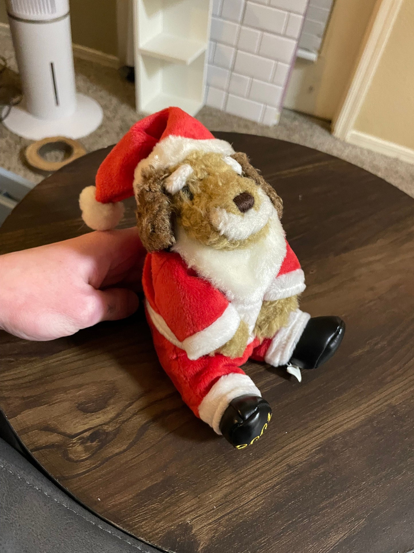 Old Navy 2001 Santa puppy dog plush