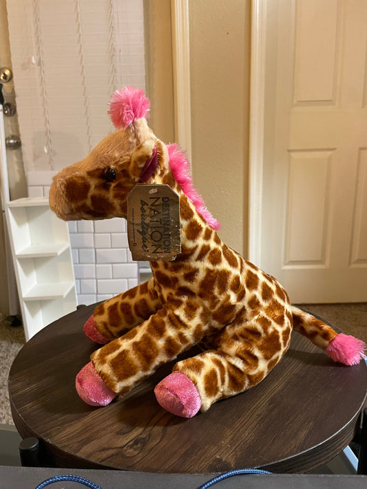 Aurora destination nation pink giraffe plush NWT