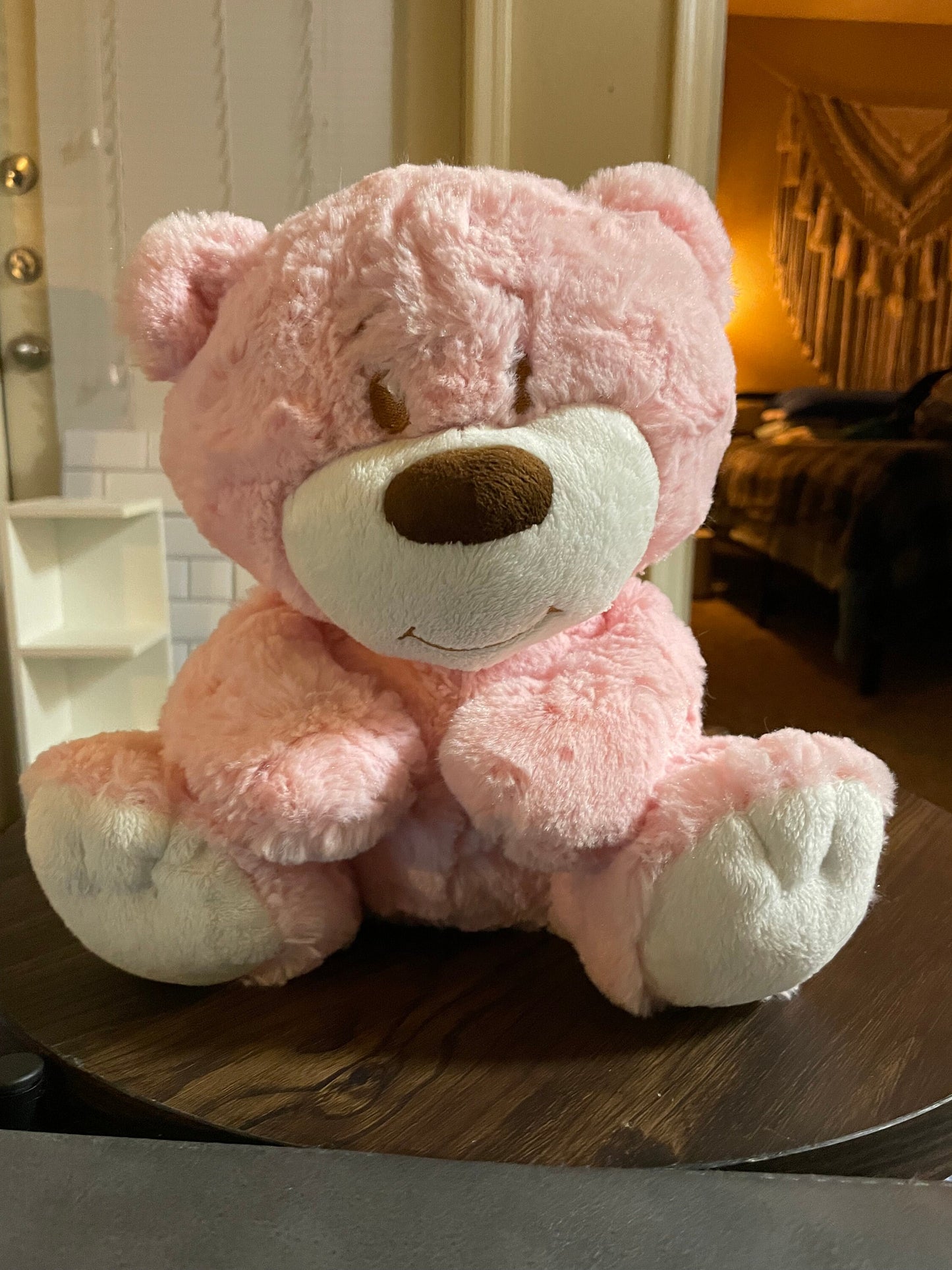 Animal Adventure Pink And White Teddy Bear Plush