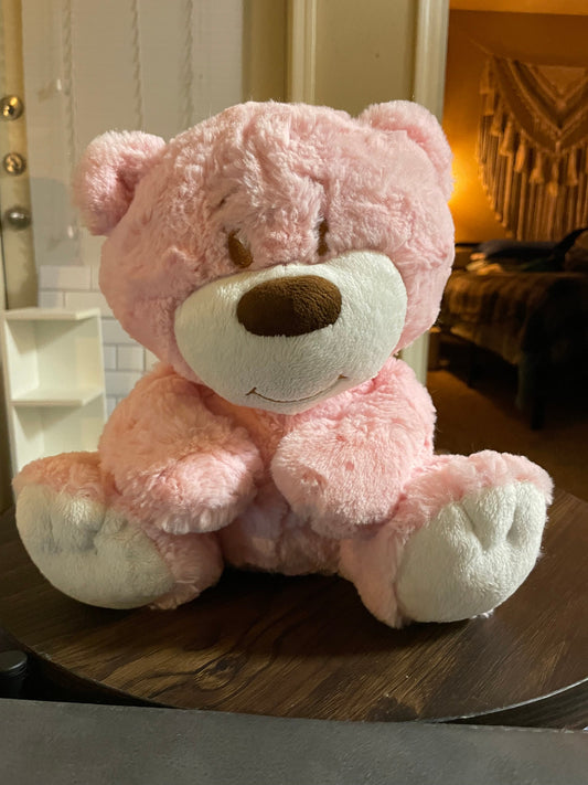 Animal Adventure Pink And White Teddy Bear Plush