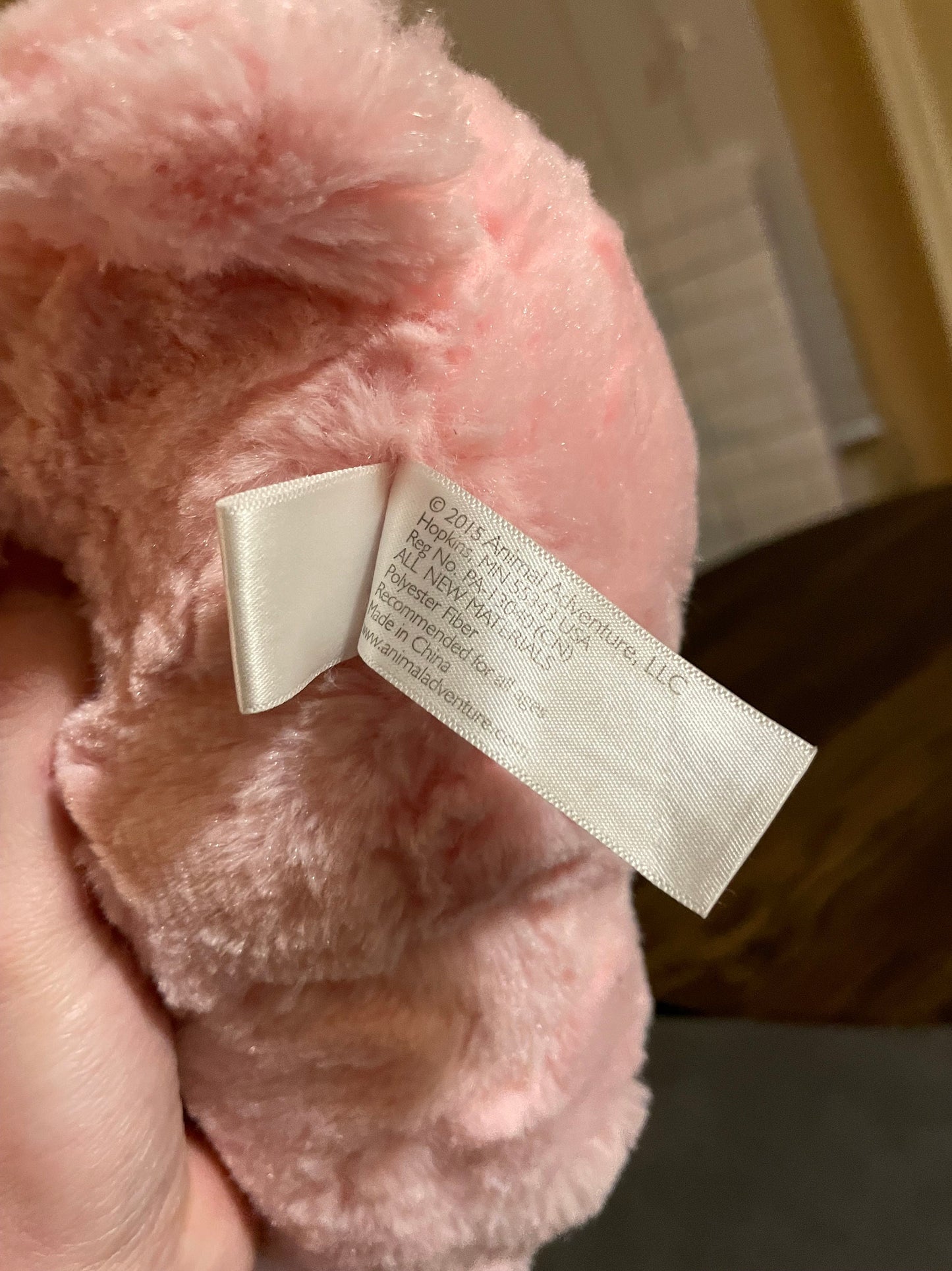 Animal Adventure Pink And White Teddy Bear Plush