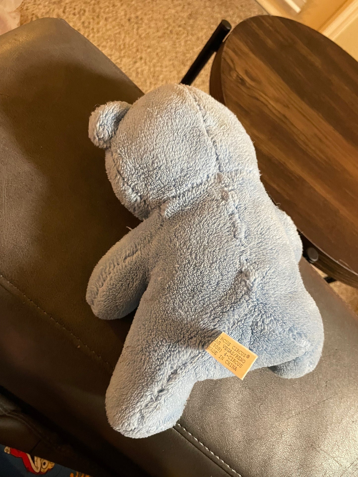 circus circus blue teddy bear plush