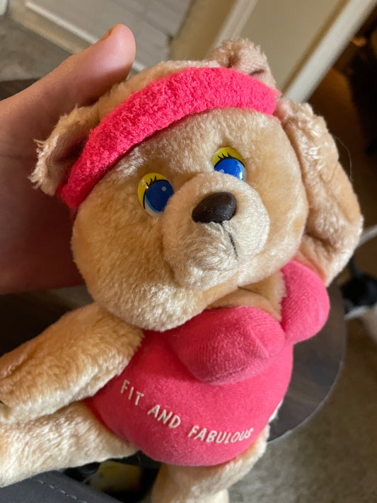 Rare Vintage Russ Teddy Bear Fit And Fabulous Plush