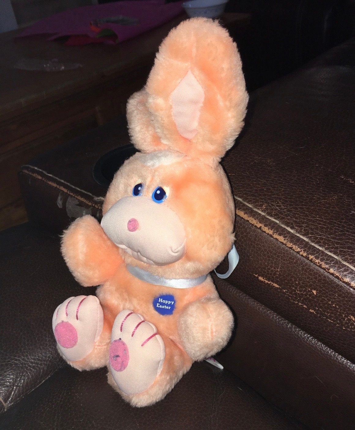 Vintage Commonwealth Cheeks Bunny, 1985 Restored Plush Rabbit